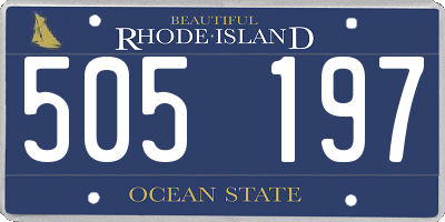 RI license plate 505197