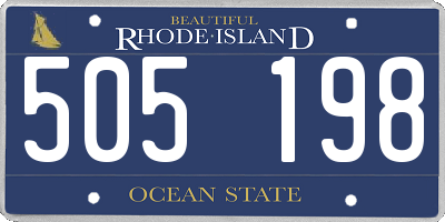RI license plate 505198