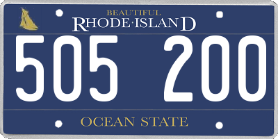 RI license plate 505200