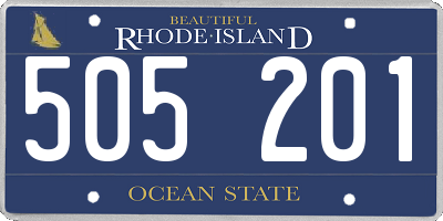 RI license plate 505201