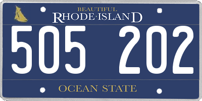 RI license plate 505202