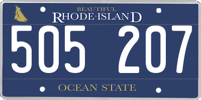 RI license plate 505207