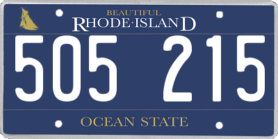 RI license plate 505215