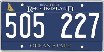 RI license plate 505227
