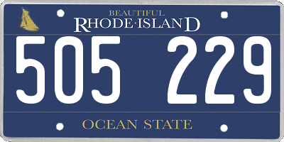 RI license plate 505229
