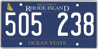 RI license plate 505238