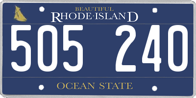 RI license plate 505240