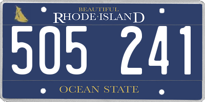 RI license plate 505241