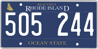 RI license plate 505244