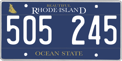 RI license plate 505245