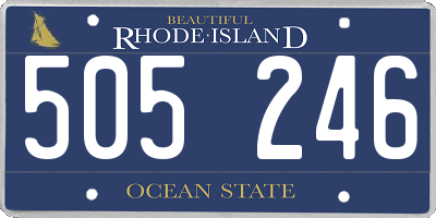 RI license plate 505246