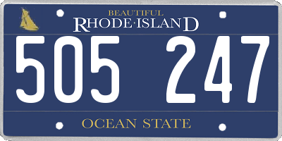 RI license plate 505247