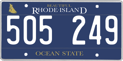 RI license plate 505249