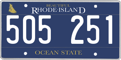 RI license plate 505251