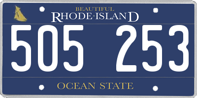RI license plate 505253