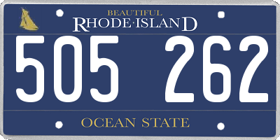 RI license plate 505262