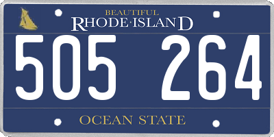 RI license plate 505264