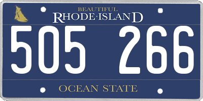 RI license plate 505266