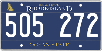 RI license plate 505272