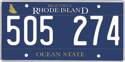 RI license plate 505274