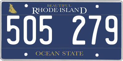 RI license plate 505279