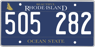 RI license plate 505282