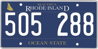RI license plate 505288