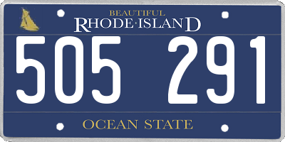 RI license plate 505291