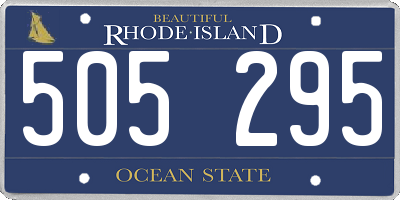 RI license plate 505295