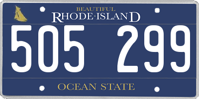RI license plate 505299