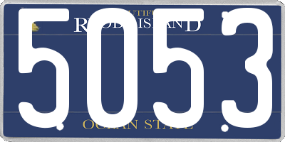 RI license plate 5053