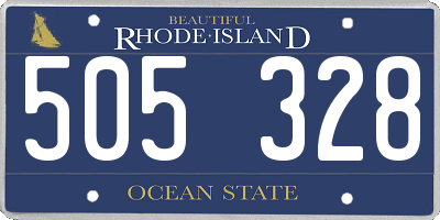 RI license plate 505328