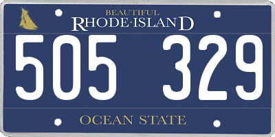 RI license plate 505329