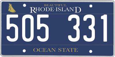 RI license plate 505331