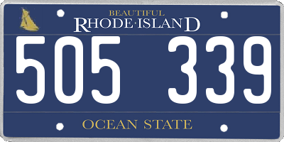 RI license plate 505339