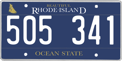 RI license plate 505341
