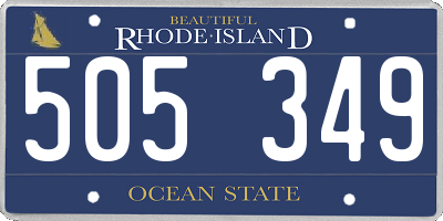 RI license plate 505349