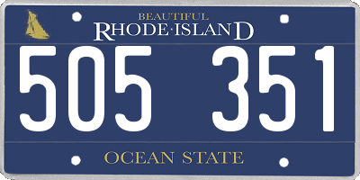 RI license plate 505351