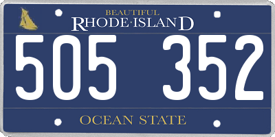 RI license plate 505352