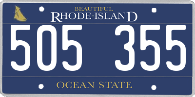 RI license plate 505355