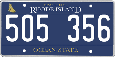 RI license plate 505356