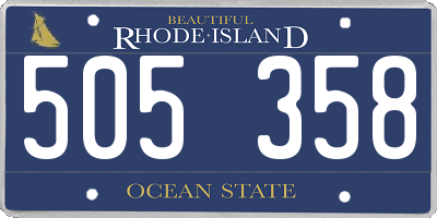 RI license plate 505358