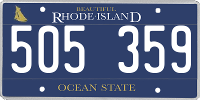 RI license plate 505359