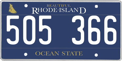 RI license plate 505366