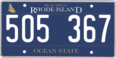RI license plate 505367