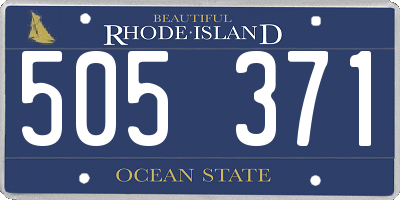 RI license plate 505371