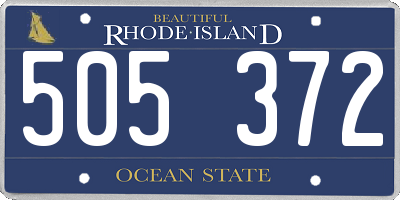 RI license plate 505372