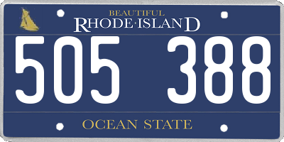 RI license plate 505388