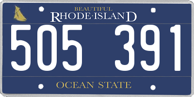 RI license plate 505391