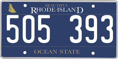 RI license plate 505393